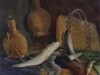 natura-morta-con-pavone-e-pesci-1930-olio-su-tela-65x65