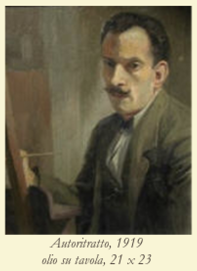 Autoritratto, 1919. Olio su tavola, 21x23